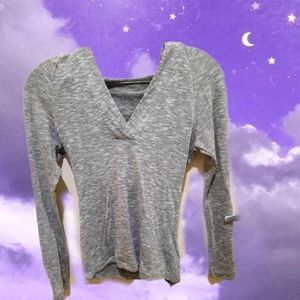 Y2k V-Neck Sweatshirt